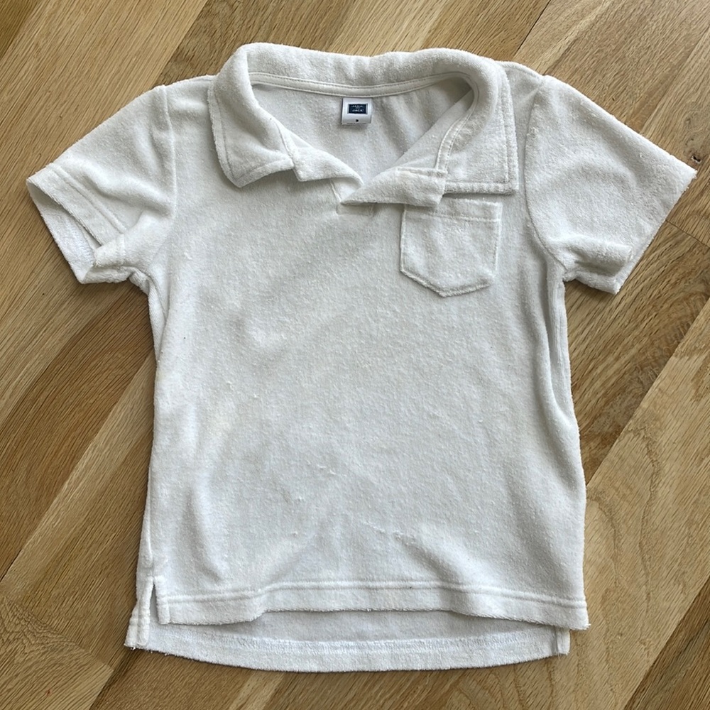 Janie & Jack Boys Terri Cloth Pool Shirt - Size 3